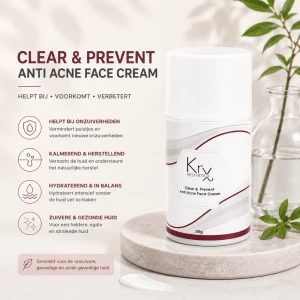 KRX Aesthetics Clear & Prevent Anti Acne Face Cream 50 ml – Anti-Acne Gezichtscrème tegen Puistjes en Onzuiverheden