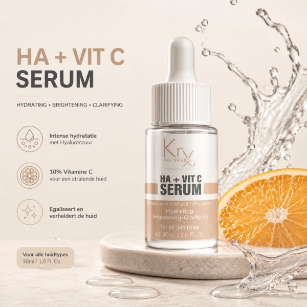 KRX Aesthetics Aqua Vitamine C Serum 30 ml – Hydraterend Vitamine C Gezichtsserum voor Stralende en Egale Huid