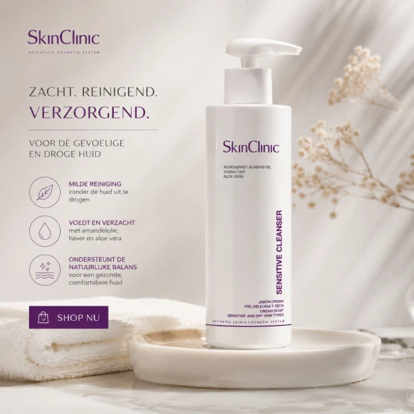 SkinClinic Sensitiv Cleaner 250 ml – Zachte Gezichtsreiniger voor Gevoelige Huid en Dagelijkse Reiniging